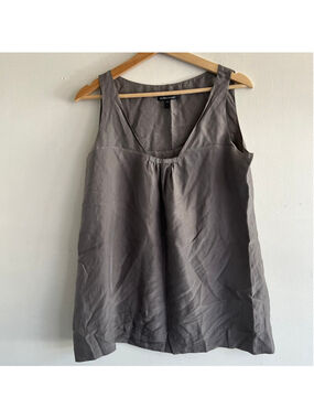 EILEEN FISHER Gray 100% Silk Tank Top S